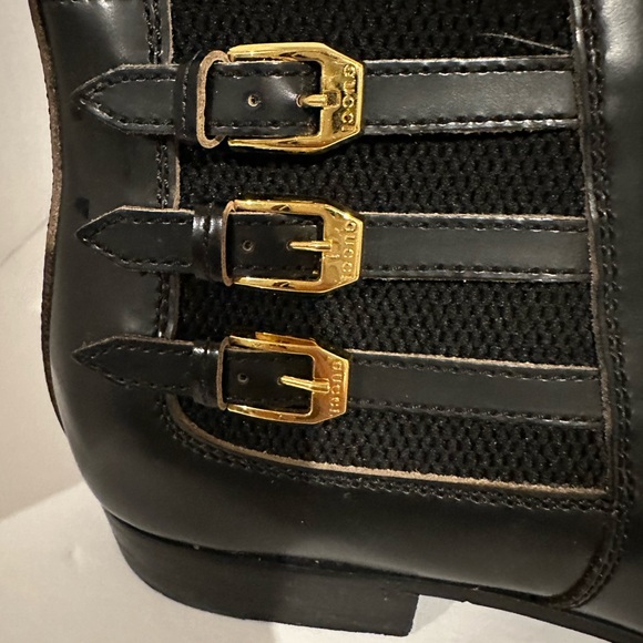 GUCCI Mens Cordovan Lux Leather Ankle Boot Black Size 38 EU - Picture 5 of 9
